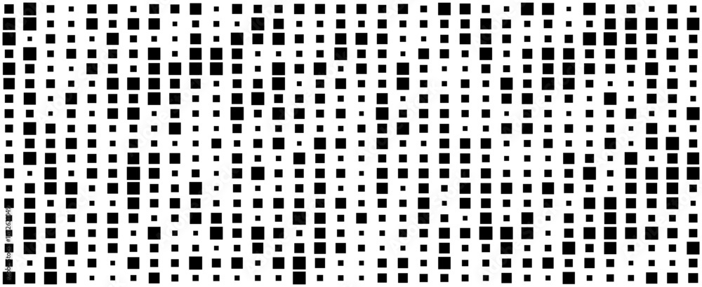 Aufkleber black and white geometric pattern with squares and rectangles in vector tech background.
