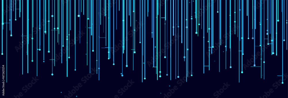 Aufkleber futuristic vector tech background with vertical lines and dots.