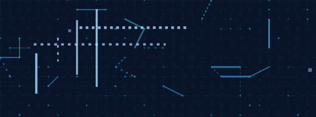 Futuristic vector tech background with abstract geometric lines and digital patterns.