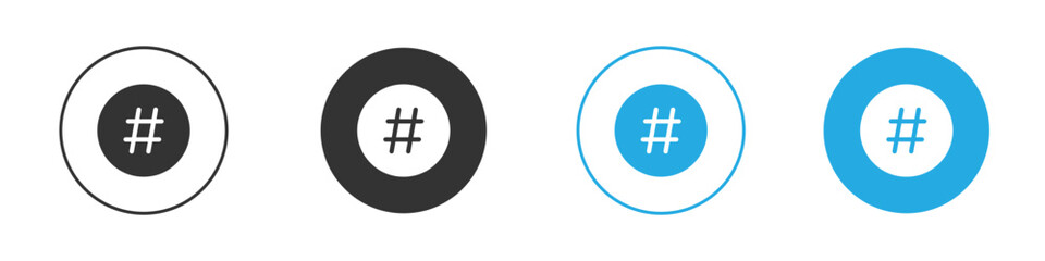 Hashtag icon for app and web design. Simple element illustration.