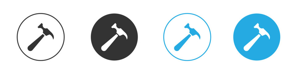 Hammer icon for app and web design. Simple element illustration.