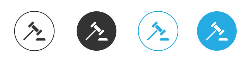 Gavel icon for app and web design. Simple element illustration.