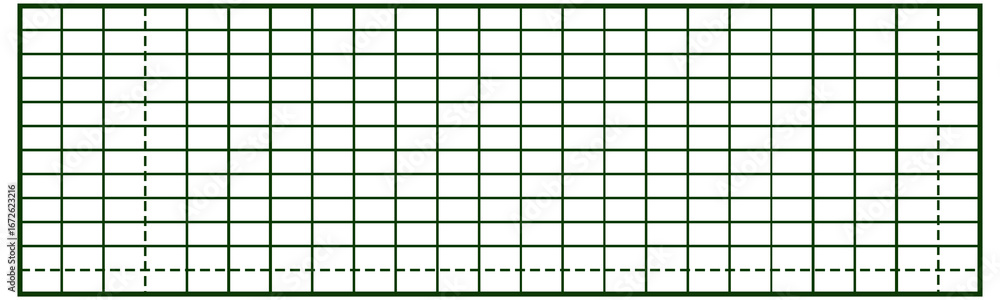 Aufkleber grid patterned vector tech background in green with dashed lines.