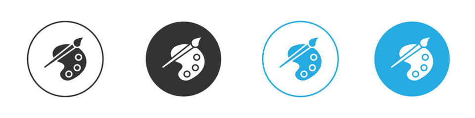 Brush and Palette icon for app and web design. Simple element illustration.
