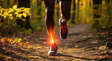 Trail Runner's Ankle Pain Exploring Foot Injury on an Outdoor Adventure Path