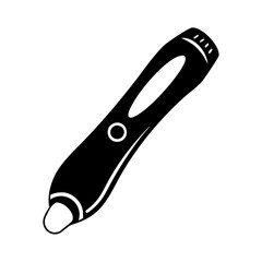 Black silhouette of a nose and ear hair trimmer icon