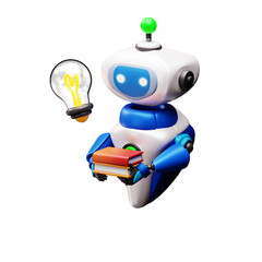 robot reading book