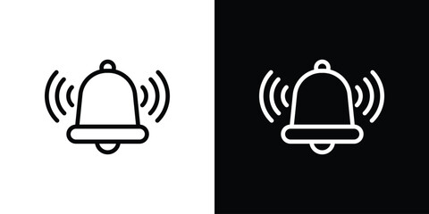 Notification icon logo concept in strokes