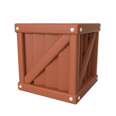 wooden box isolated