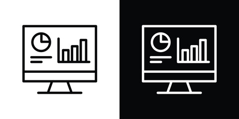 Dashboard icon logo concept in strokes