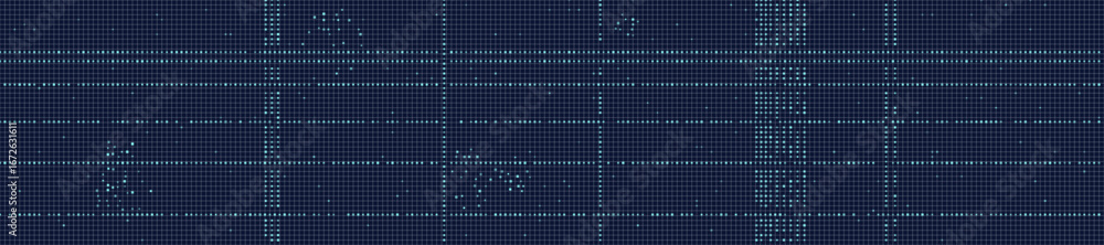 Aufkleber digital circuitry vector tech background with grid and light patterns in blue tones.