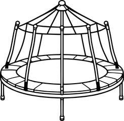 Trampoline. Simple element amusement park collection. Creative sign, symbol, vector, art