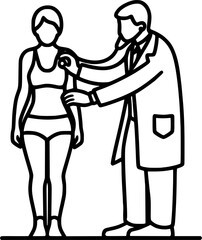 Physical Examination. Health Check icon for templates, web design sign, symbol, vector, art