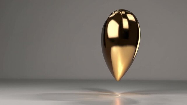 different and descriptive long title for three-dimensionally rendered heart shape made of gold material