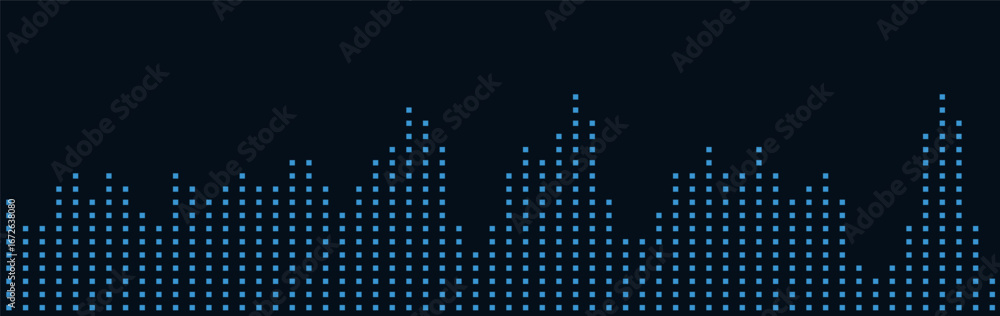 Aufkleber dynamic vector tech background with cyan digital patterns on black.