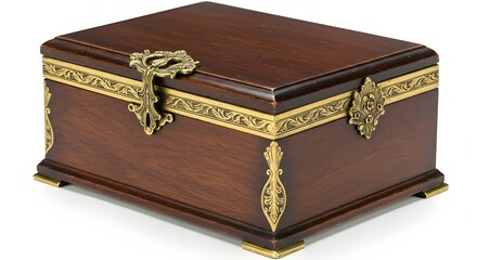 Jewellery box on white background.