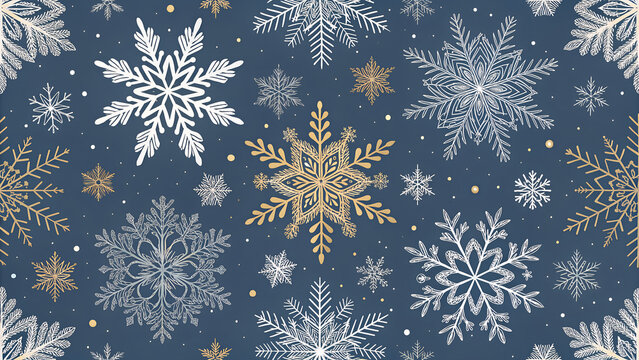 seamless pattern with snowflakes