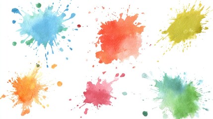 Abstract watercolor splashes