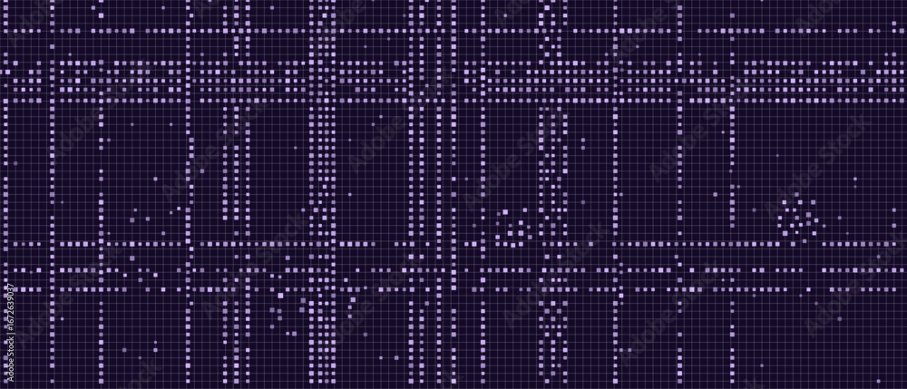 Aufkleber abstract purple grid matrix with digital circuit pattern.