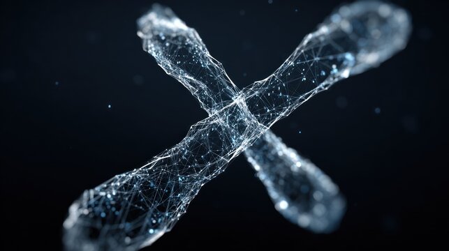 Abstract X shape, digital design