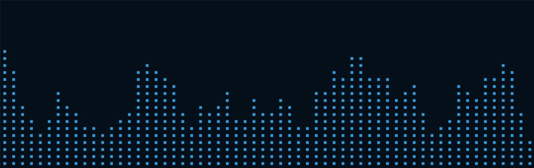Obraz premium Futuristic cityscape: a geometric vector technology background.