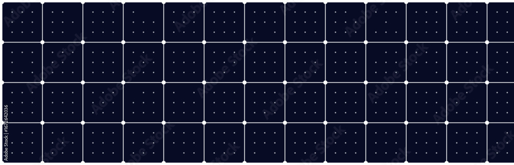Aufkleber geometric grid pattern with dark squares and minimal dot design.