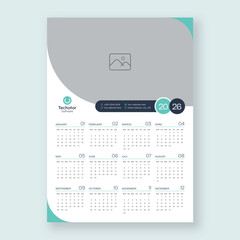 2026 Calendar Template – Modern Vector Planner with Clean Layout