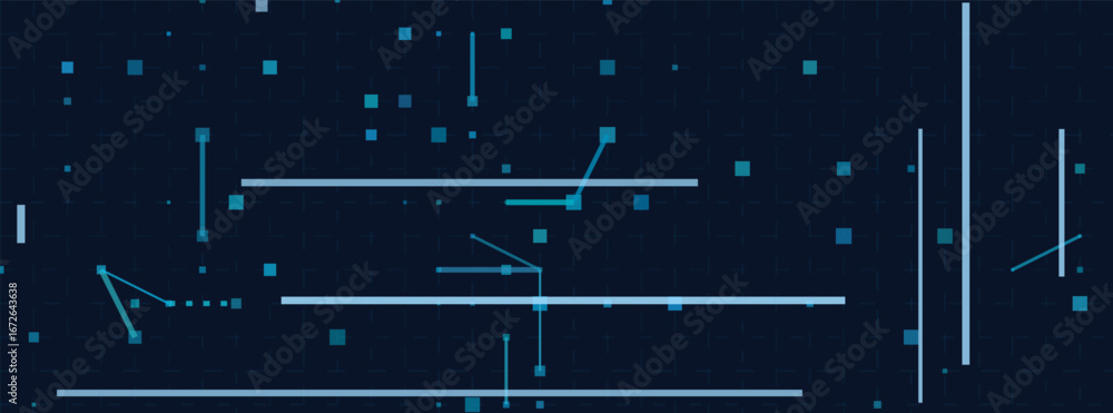 Aufkleber futuristic vector tech background with blue geometric patterns.