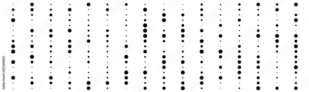 Poster abstract geometric vector pattern with black dots on white background.