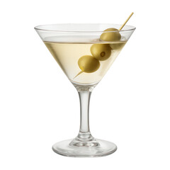 PNG Classic martini with green olives.