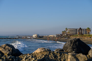 Morphou Bay Beach in Cyprus with Mediterranean View