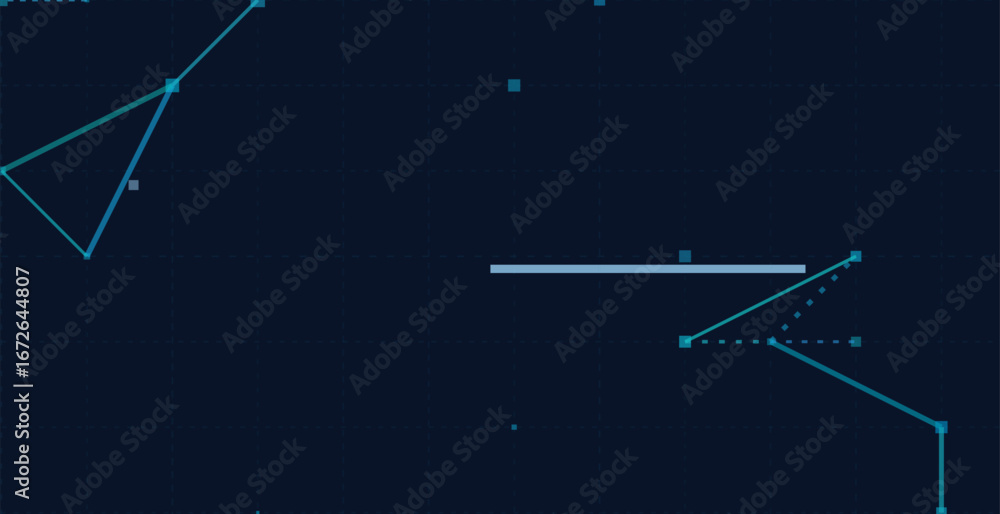 Aufkleber abstract vector tech background with geometric shapes and digital network design.