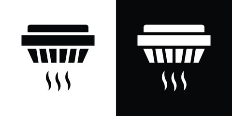 Sensor smoke icon for web design. solid vector icons