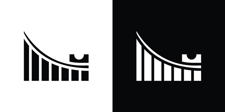 Roller coaster icon for web design. solid vector icons