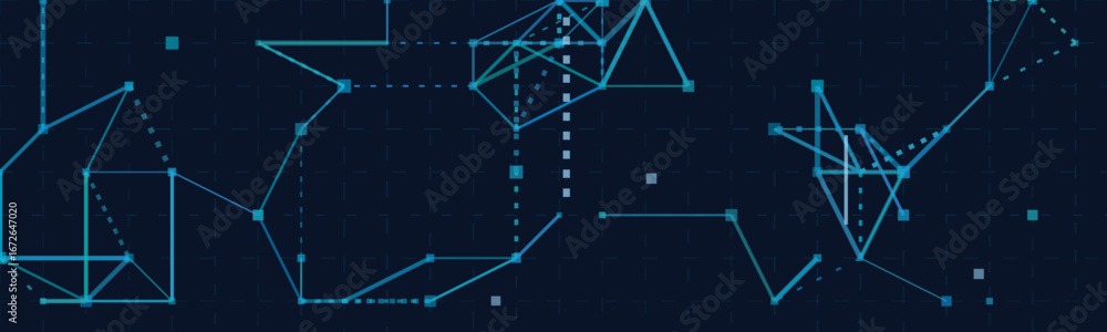 Aufkleber dynamic vector tech background with abstract geometric lines and shapes.