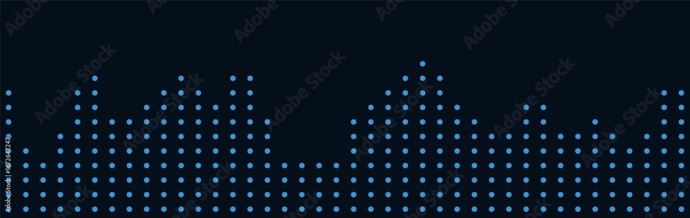 Aufkleber abstract vector tech background with blue geometric dot patterns.