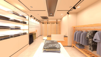 洋服屋　3DCGレンダリング