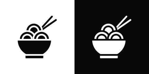 Noodles icon for web design. solid vector icons