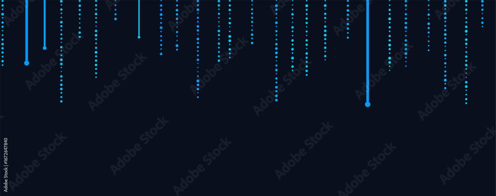 Aufkleber dynamic vector tech background with minimalistic blue light streaks on dark theme.