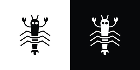Lobster icon for web design. solid vector icons
