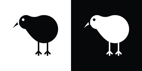 Kiwi bird icon for web design. solid vector icons