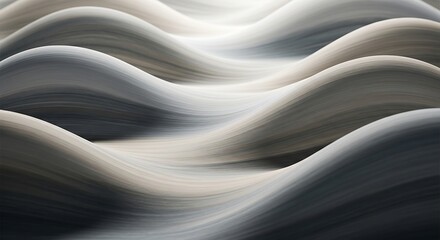 Abstract Wave Forms - Soft, Gray, and Fluid Sculpted Texture.