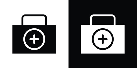 Doctor bag icon for web design. solid vector icons