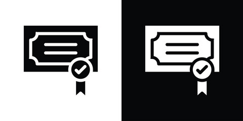 Diploma icon for web design. solid vector icons
