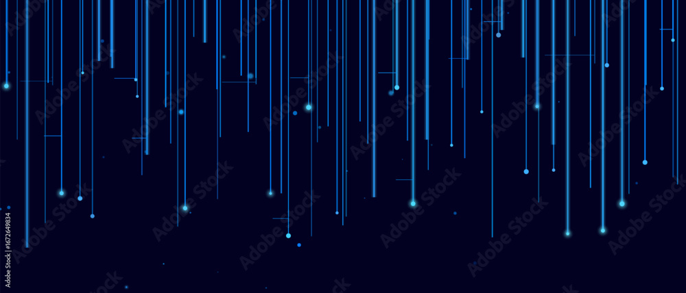 Aufkleber abstract digital vector tech background with vertical lines and dots.