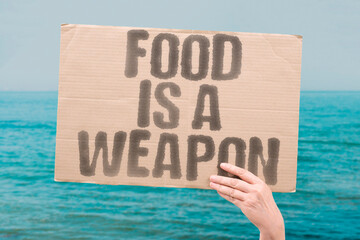 “Food is a weapon” highlights how control over resources can reinforce inequality, access,...