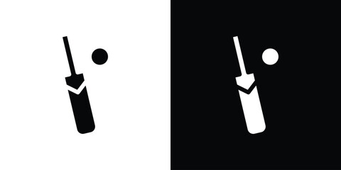 Cricket icon for web design. solid vector icons