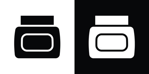 Cream icon for web design. solid vector icons