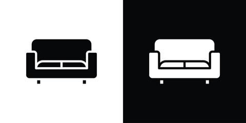 Couch icon for web design. solid vector icons