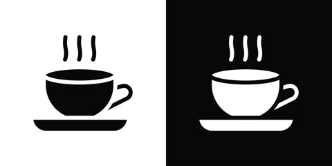 Coffee icon for web design. solid vector icons